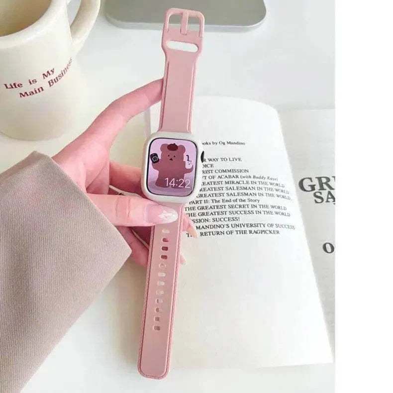 Lightweight Skin-friendly Silicone Band for Apple Watch 38 | 40 | 41 | 42mm S10 38 | 40 | 41 | 42mm S10 Pink Sand Straps & Bands