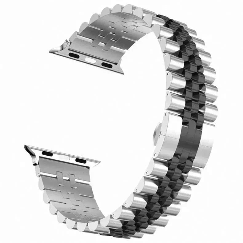 Metal Link Bracelet Chain for Apple Watch 38 | 40 | 41 | 42mm S10 38 | 40 | 41 | 42mm S10 Silver Black Straps & Bands