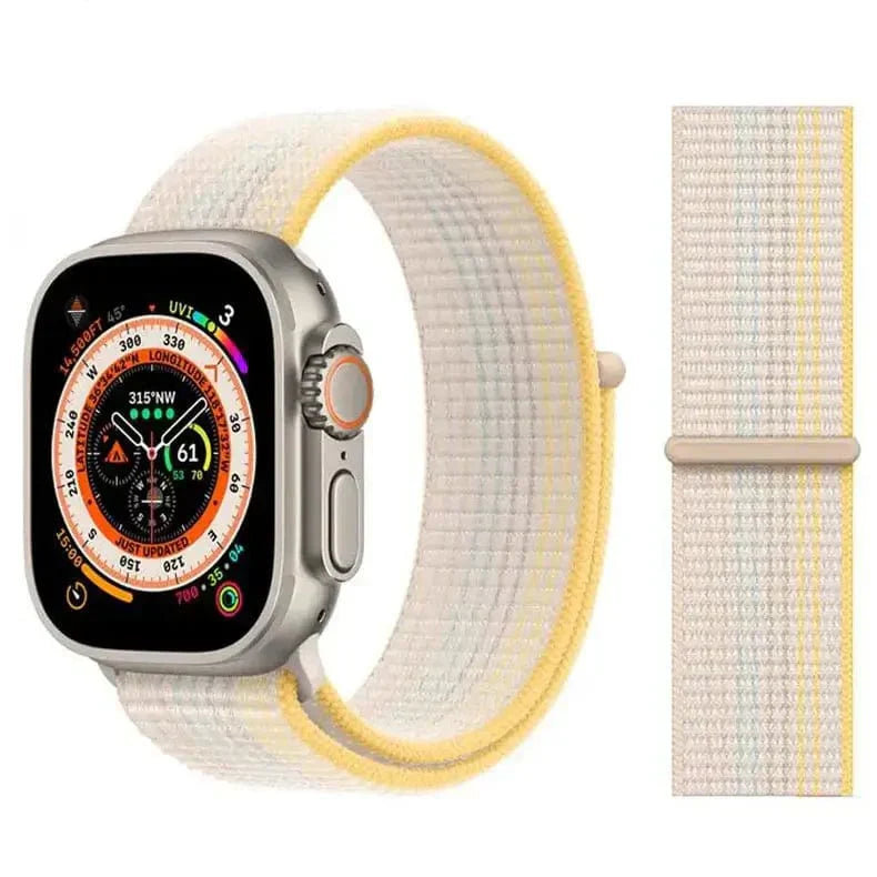 Velcro Nylon Straps for Apple Watch 38 | 40 | 41 | 42mm S10 38 | 40 | 41 | 42mm S10 Starlight Straps & Bands