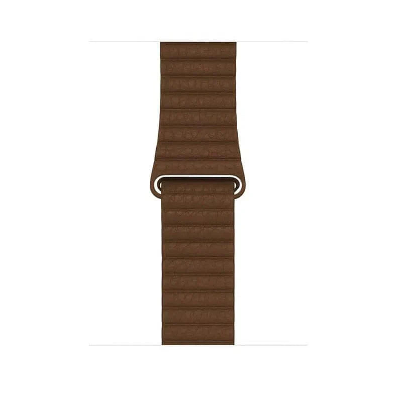 Leather Texture Magnetic Loop for Apple Watch 38 | 40 | 41 | 42mm S10 38 | 40 | 41 | 42mm S10 Tan Brown Straps & Bands