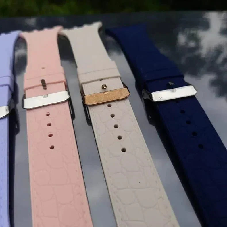 Crocodile Texture Silicone Soft Band for Apple Watch 38 | 40 | 41 | 42mm S10 Straps & Bands