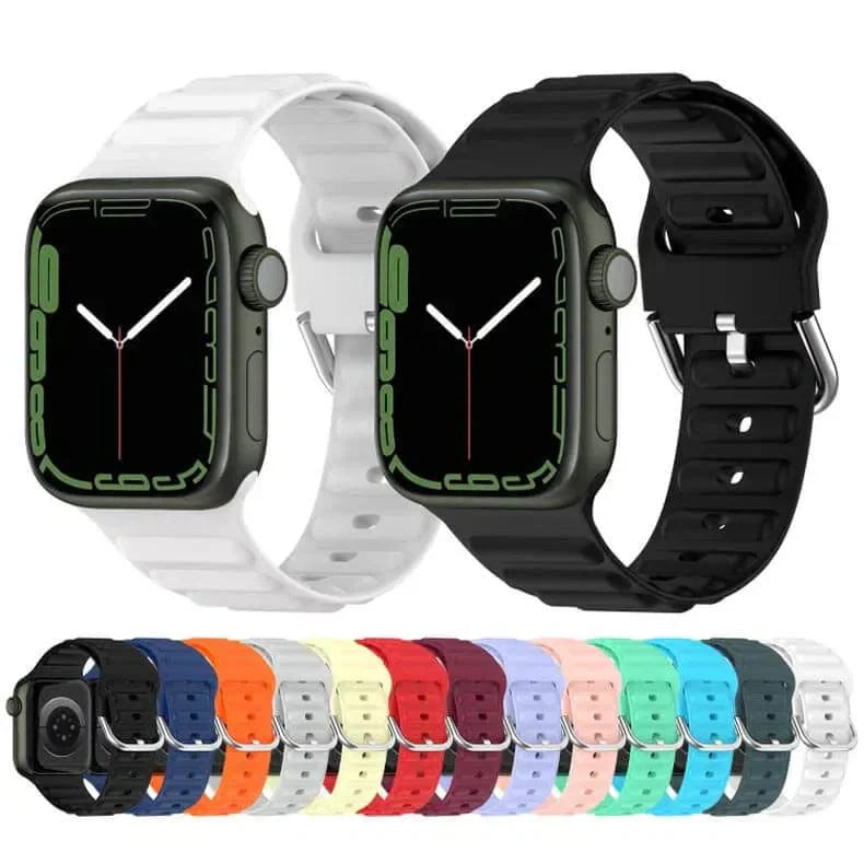 Ocean Ripple Silicone Soft Band for Apple Watch 42 | 44 | 45 | Ultra 49 | 46mm S10 Straps & Bands