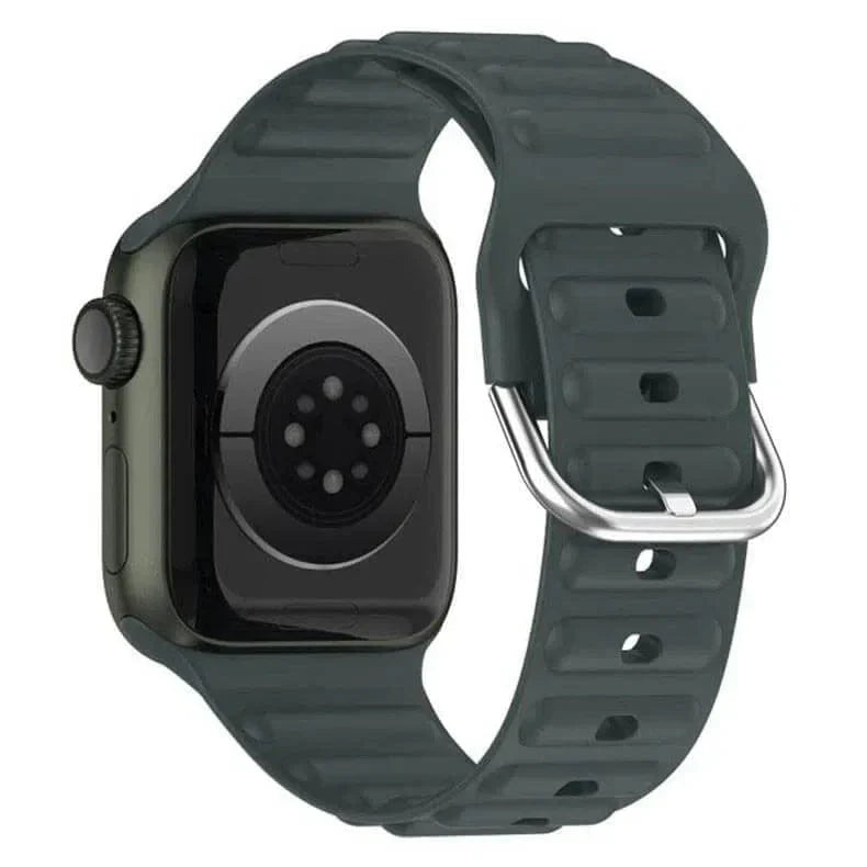 Ocean Ripple Silicone Soft Band for Apple Watch 42 | 44 | 45 | Ultra 49 | 46mm S10 Straps & Bands