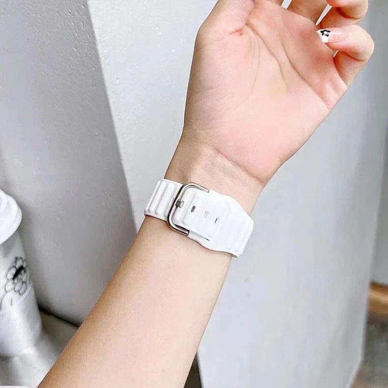 Ocean Ripple Silicone Soft Band for Apple Watch 42 | 44 | 45 | Ultra 49 | 46mm S10 Straps & Bands