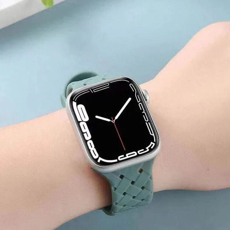 Braided Silicone Band for Apple Watch 42 | 44 | 45 | Ultra 49 | 46mm S10 Straps & Bands