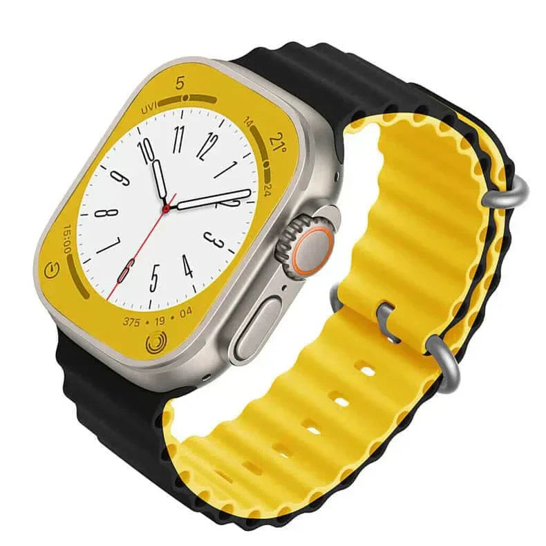 Dual Color Ocean Silicone Band for Apple Watch 42 | 44 | 45 | Ultra 49 | 46mm S10 Straps & Bands
