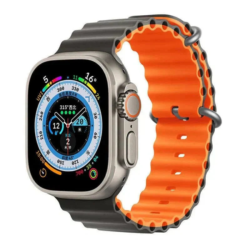Dual Color Ocean Silicone Band for Apple Watch 42 | 44 | 45 | Ultra 49 | 46mm S10 Straps & Bands