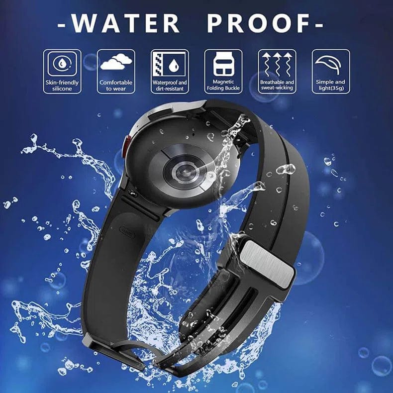 Magnetic D-Buckle Silicone Band for Samsung Watch4 | 5 | 6 | 7 Straps & Bands