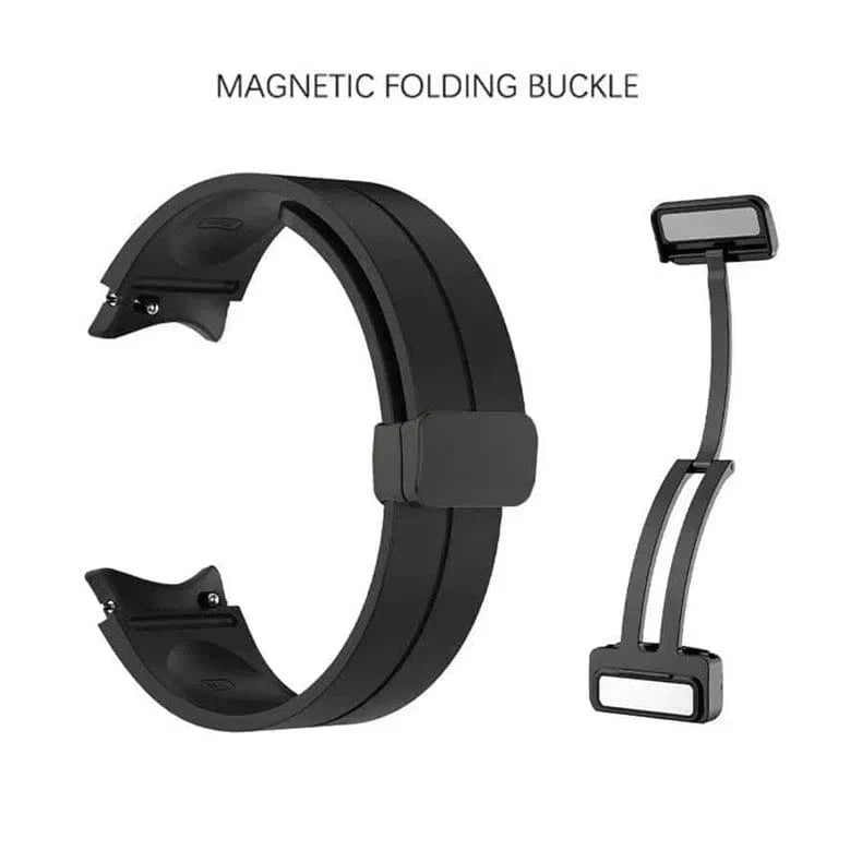 Magnetic D-Buckle Silicone Band for Samsung Watch4 | 5 | 6 | 7 Straps & Bands