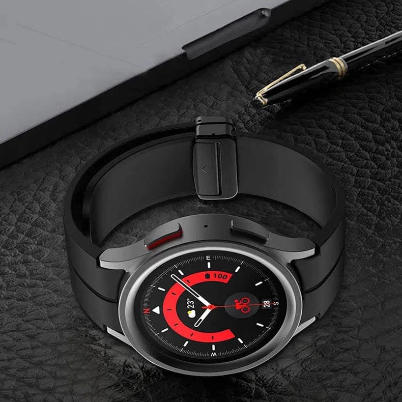 Magnetic D-Buckle Silicone Band for Samsung Watch4 | 5 | 6 | 7 Straps & Bands
