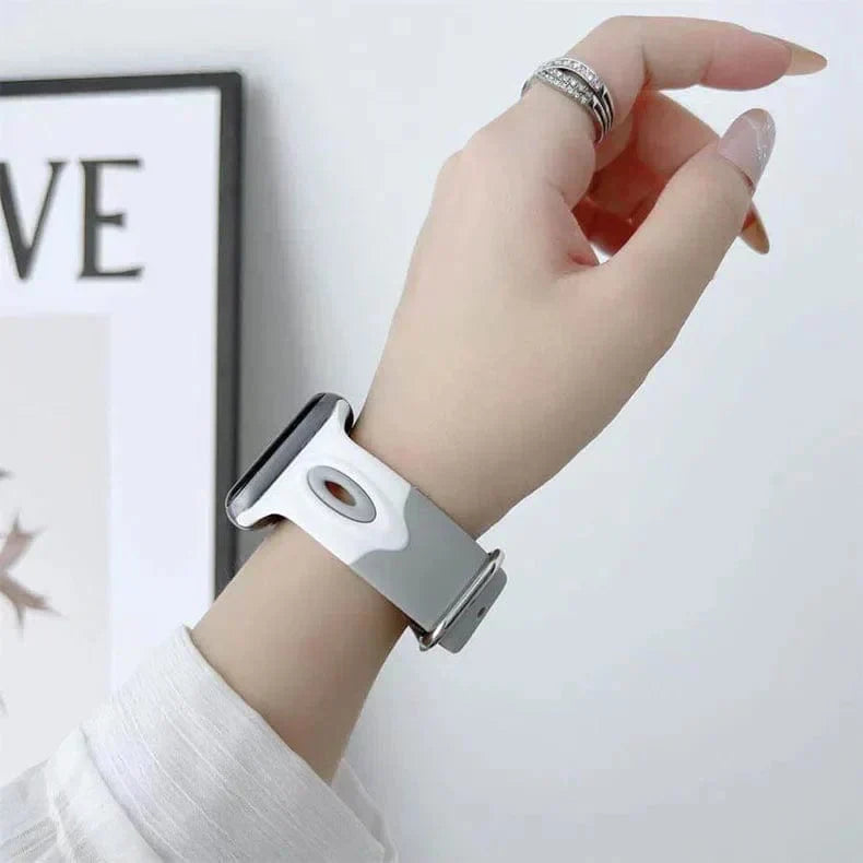 Dual Color Silicone Sport Band for Apple Watch 38 | 40 | 41 | 42mm S10 Straps & Bands