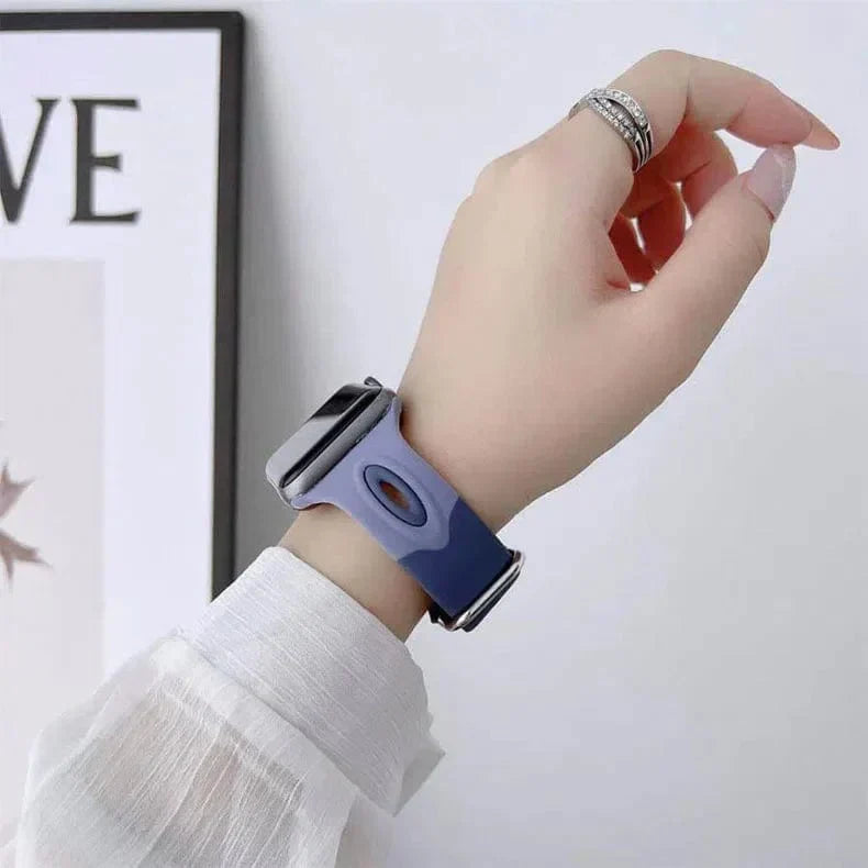 Dual Color Silicone Sport Band for Apple Watch 38 | 40 | 41 | 42mm S10 Straps & Bands