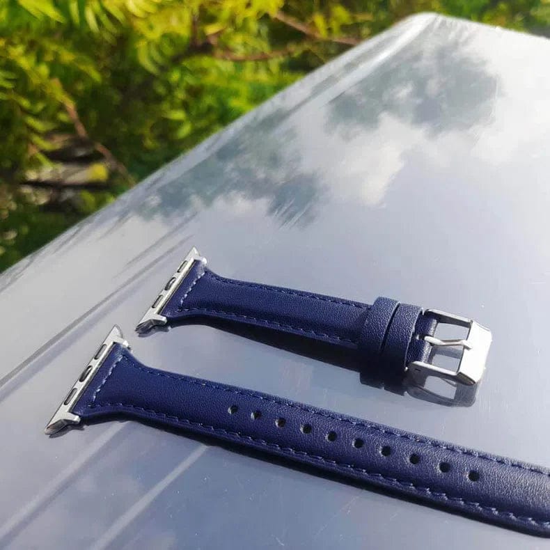 Slim Classic Leather Texture Band for Apple Watch 38 | 40 | 41 | 42mm S10 Straps & Bands