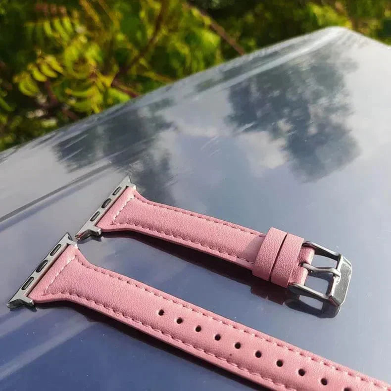 Slim Classic Leather Texture Band for Apple Watch 38 | 40 | 41 | 42mm S10 Straps & Bands
