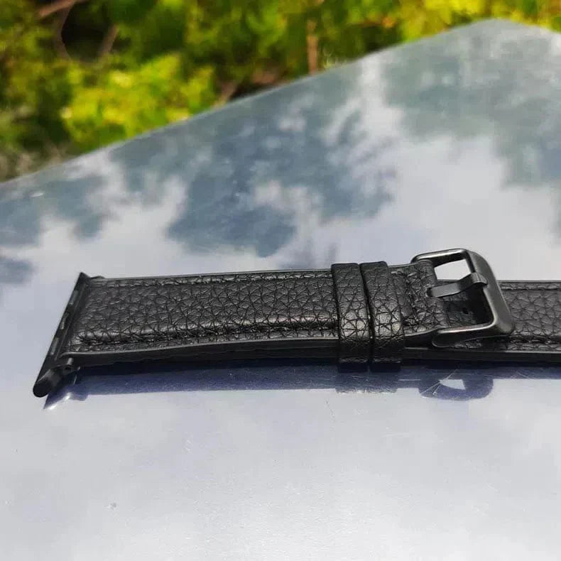 Grainy Leather Texture Silicone Band for Apple Watch 42 | 44 | 45 | Ultra 49 | 46mm S10 Straps & Bands