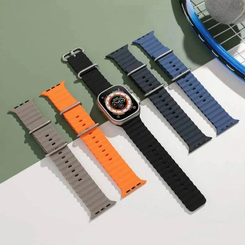 Ocean Silicone Band for Apple Watch 42 | 44 | 45 | Ultra 49 | 46mm S10 Straps & Bands