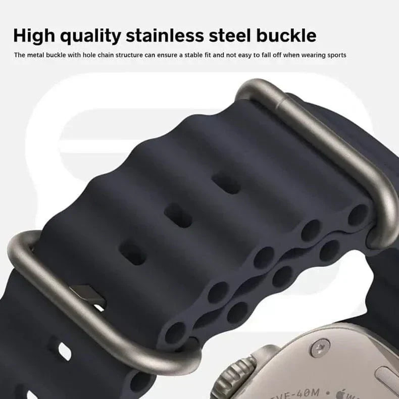 Ocean Silicone Band for Apple Watch 42 | 44 | 45 | Ultra 49 | 46mm S10 Straps & Bands