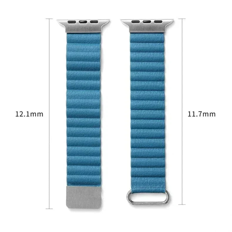 Magnetic Leather Texture Band for Apple Watch 42 | 44 | 45 | Ultra 49 | 46mm S10 Straps & Bands