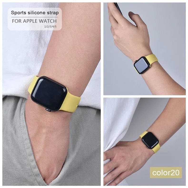 Sports Silicone Watch Band for Apple Watch 42 | 44 | 45 | Ultra 49 | 46mm S10 Straps & Bands