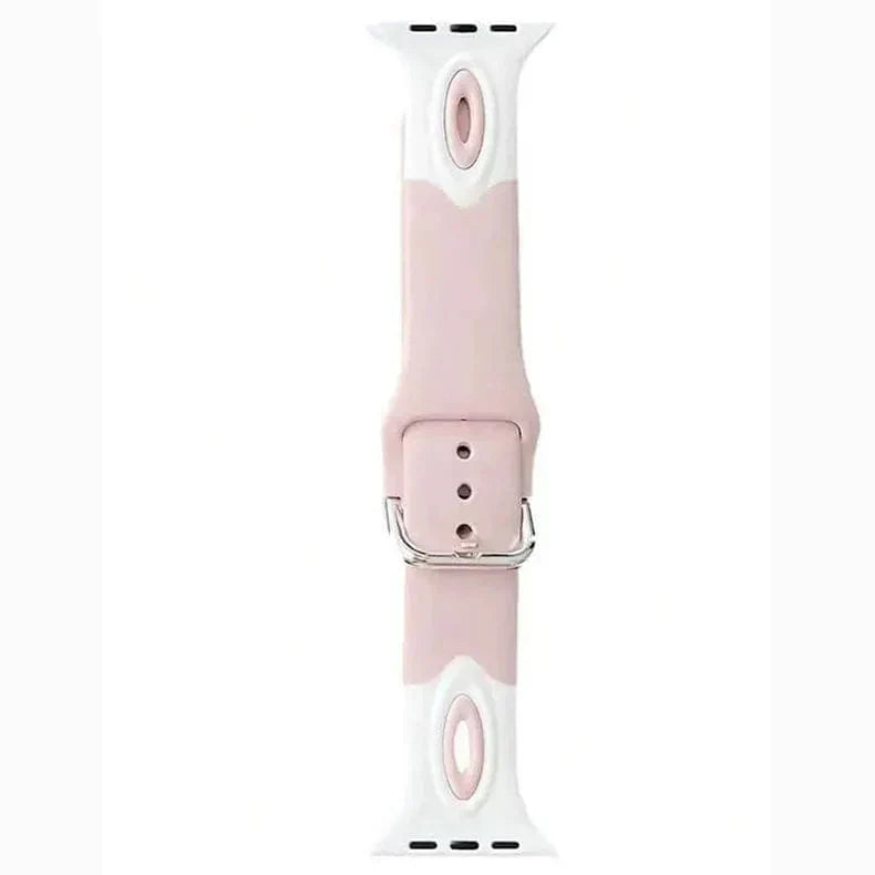 Dual Color Silicone Sport Band for Apple Watch 38 | 40 | 41 | 42mm S10 Straps & Bands