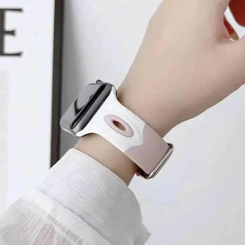 Dual Color Silicone Sport Band for Apple Watch 38 | 40 | 41 | 42mm S10 Straps & Bands