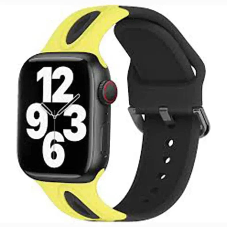 Dual Color Silicone Sport Band for Apple Watch 38 | 40 | 41 | 42mm S10 Straps & Bands