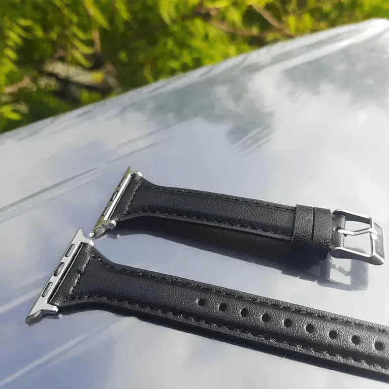 Slim Classic Leather Texture Band for Apple Watch 38 | 40 | 41 | 42mm S10 Straps & Bands