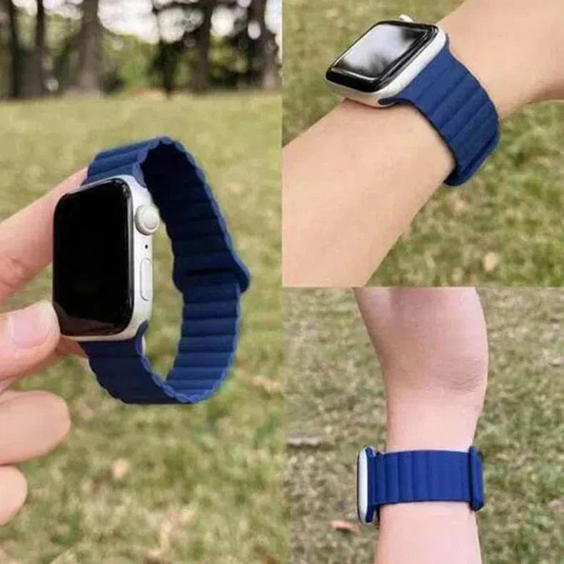 Silicone Magnetic Band for Apple Watch 42 | 44 | 45 | Ultra 49 | 46mm S10 Straps & Bands
