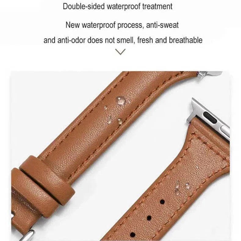 Slim Classic Leather Texture Band for Apple Watch 42 | 44 | 45 | Ultra 49 | 46mm S10 Straps & Bands