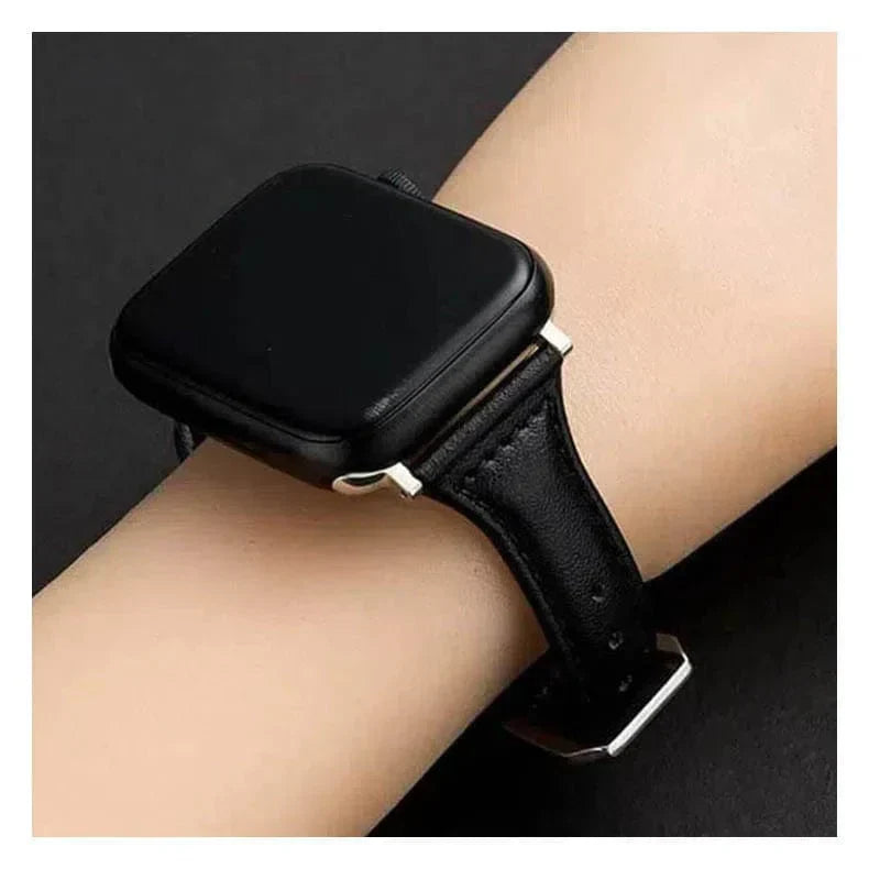 Slim Classic Leather Texture Band for Apple Watch 42 | 44 | 45 | Ultra 49 | 46mm S10 Straps & Bands