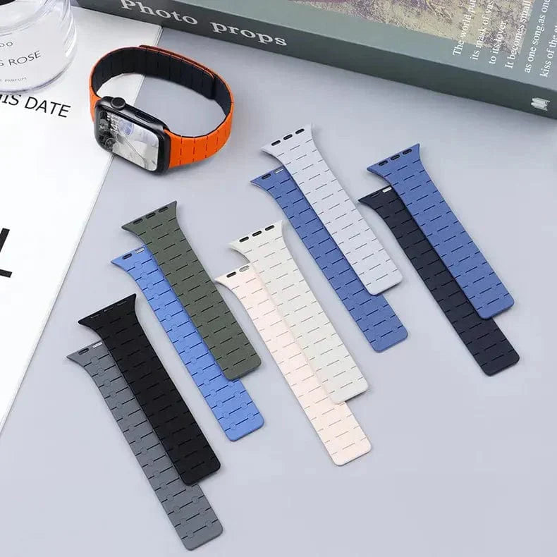 Velour Silicone Magnetic Loop for Apple Watch 42 | 44 | 45 | Ultra 49 | 46mm S10