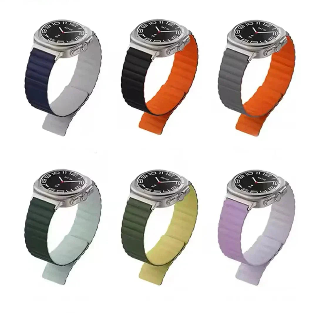 Dual Color Magnetic Silicone Loop for Samsung Watch Ultra 47mm Straps & Bands