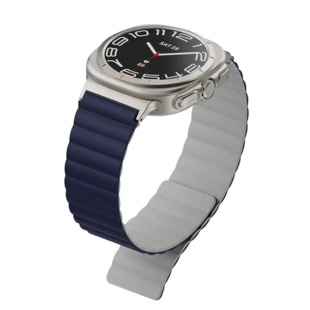 Dual Color Magnetic Silicone Loop for Samsung Watch Ultra 47mm Watch Ultra 47mm midnight-blue-grey Straps & Bands