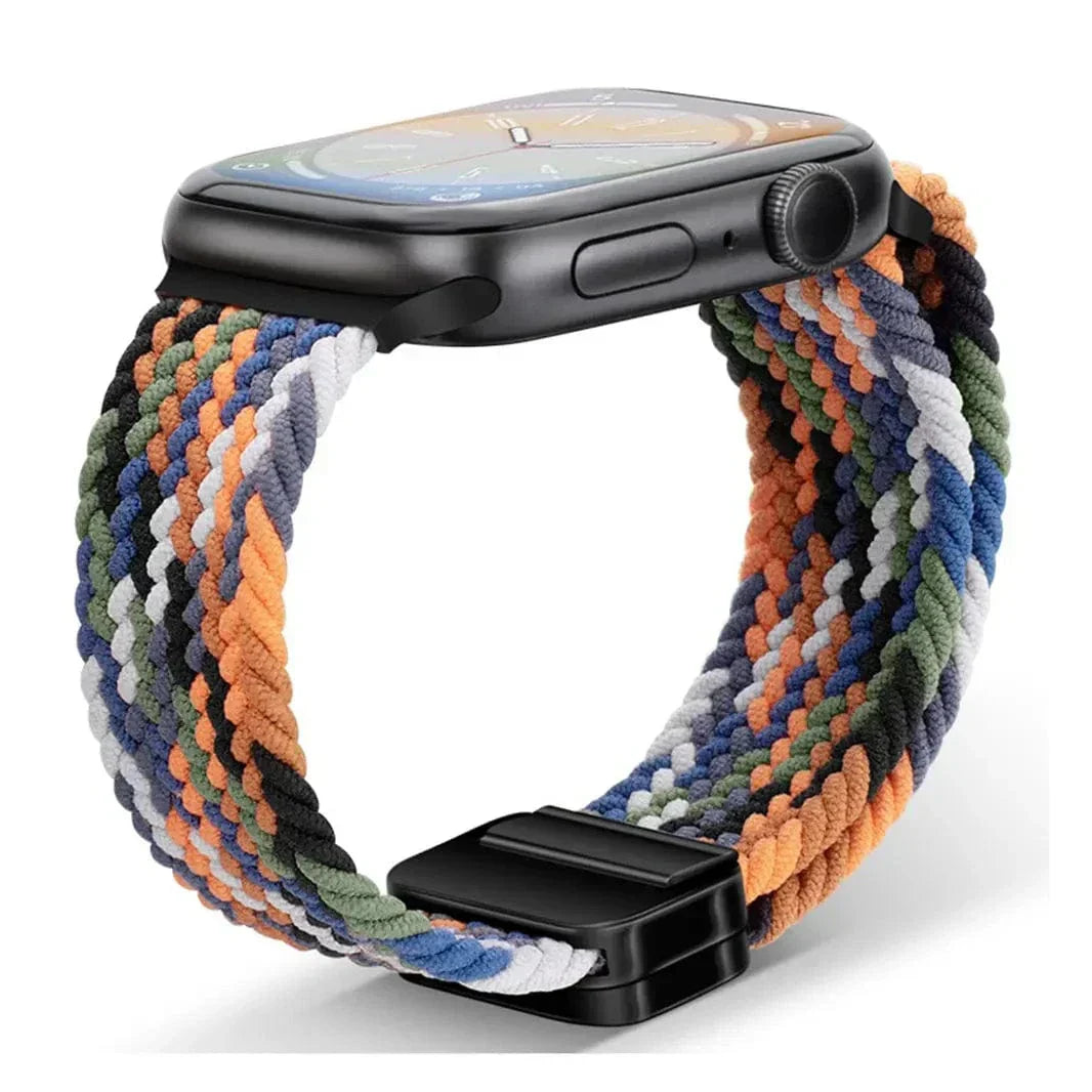 Braided Adjuctable Magnetic Buckle Band for Apple Watch 42 | 44 | 45 | Ultra 49 | 46mm S10 Straps & Bands