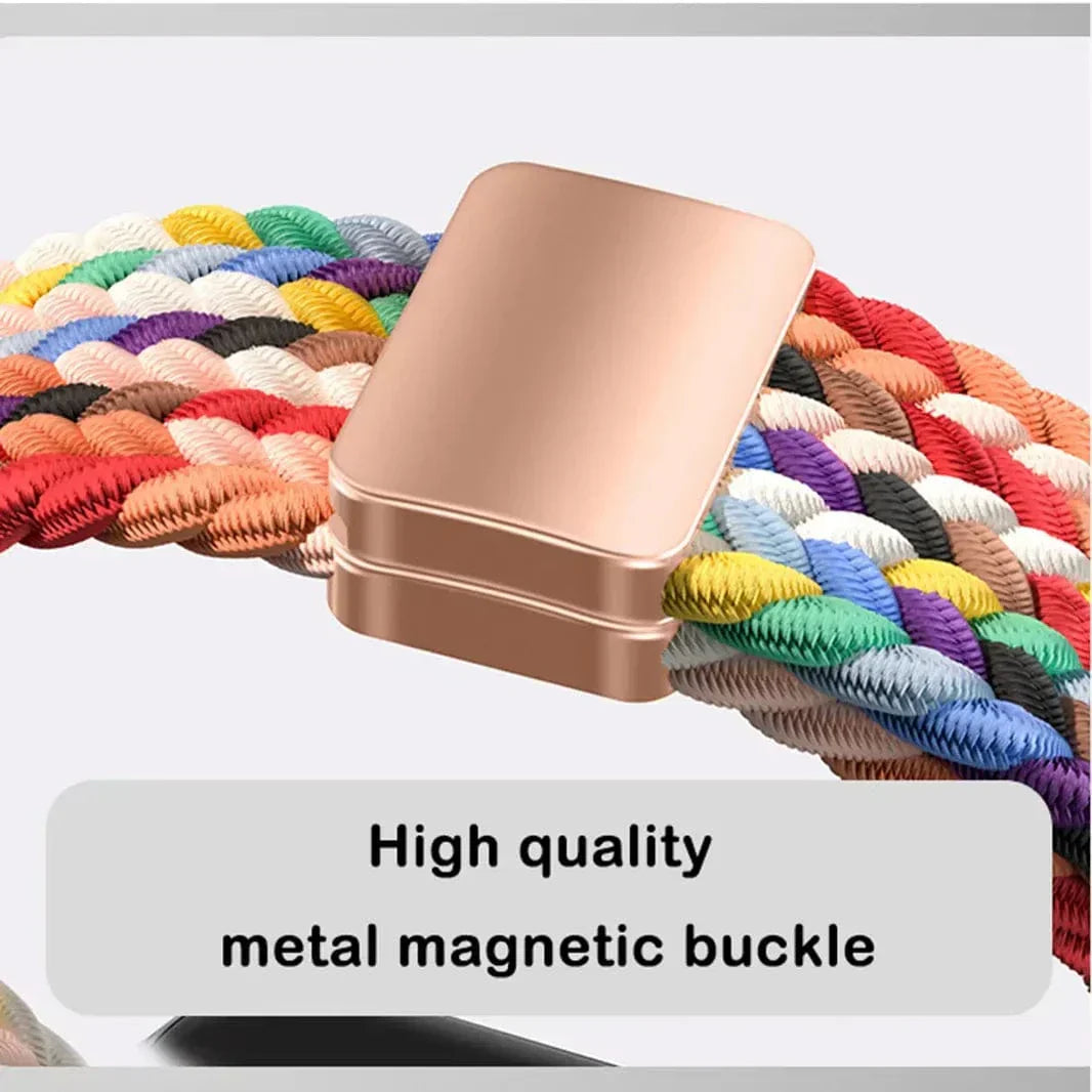 Braided Adjuctable Magnetic Buckle Band for Apple Watch 42 | 44 | 45 | Ultra 49 | 46mm S10 Straps & Bands