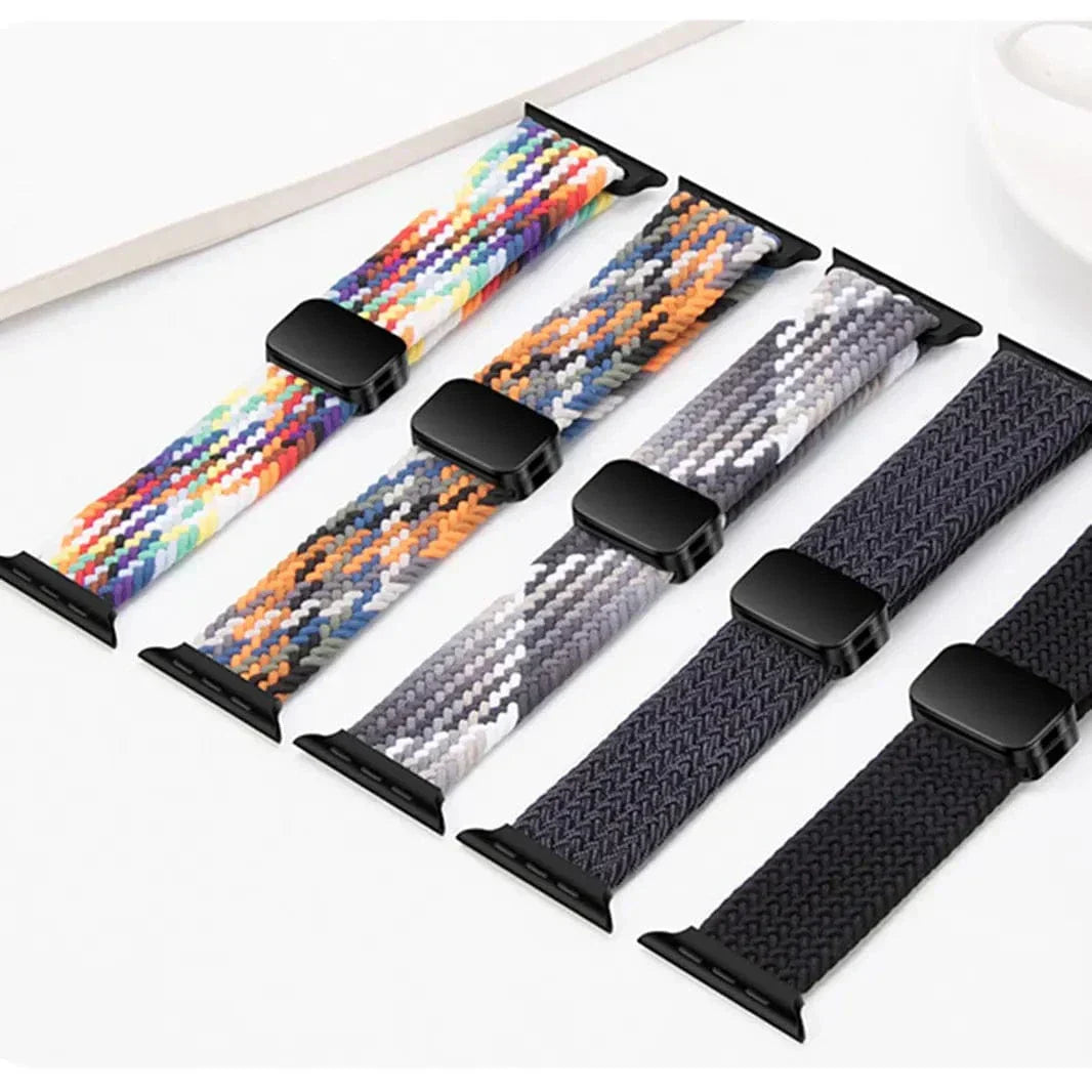 Braided Adjuctable Magnetic Buckle Band for Apple Watch 38 | 40 | 41 | 42mm S10 Straps & Bands