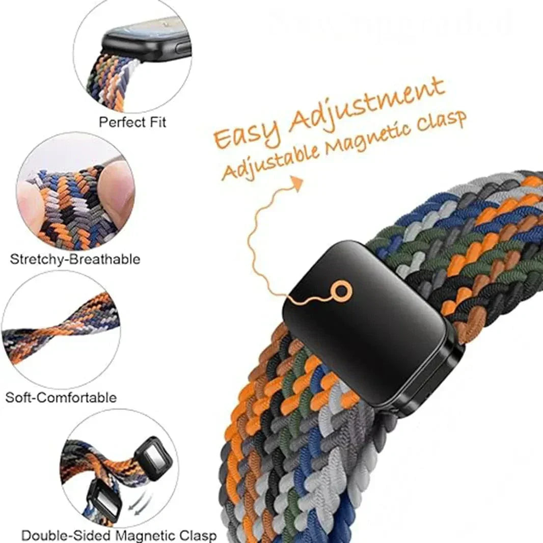 Braided Adjuctable Magnetic Buckle Band for Apple Watch 38 | 40 | 41 | 42mm S10 Straps & Bands