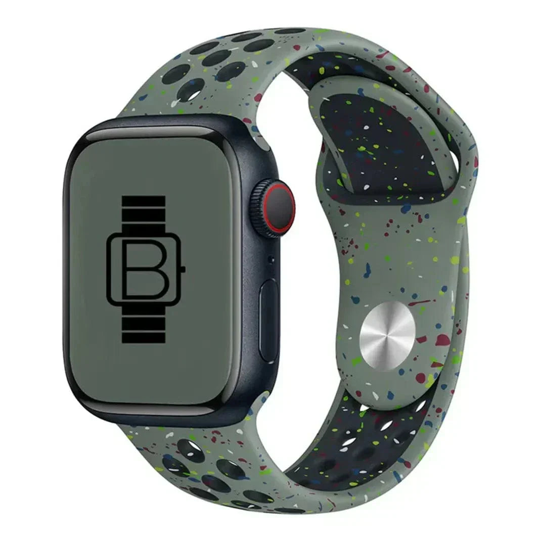 Nike Silicone Eco-friendly Band for Apple Watch 42 | 44 | 45 | Ultra 49 | 46mm S10 42 | 44 | 45 | Ultra 49 | 46mm S10 army-green Straps & Bands