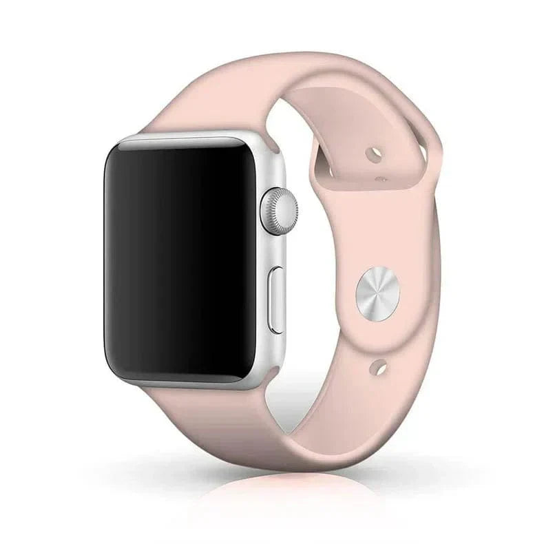 Sports Silicone Watch Band for Apple Watch 38 | 40 | 41 | 42mm S10 38 | 40 | 41 | 42mm S10 sand-pink M L Straps & Bands