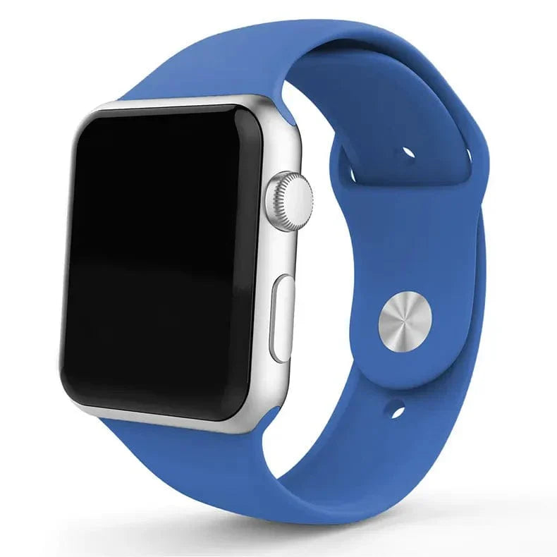 Sports Silicone Watch Band for Apple Watch 42 | 44 | 45 | Ultra 49 | 46mm S10 42 | 44 | 45 | Ultra 49 | 46mm S10 surf-blue Straps & Bands