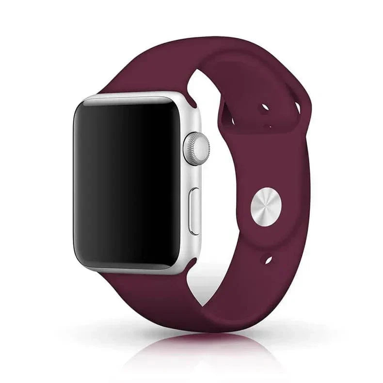 Sports Silicone Watch Band for Apple Watch 42 | 44 | 45 | Ultra 49 | 46mm S10 42 | 44 | 45 | Ultra 49 | 46mm S10 wine-red M L Straps & Bands