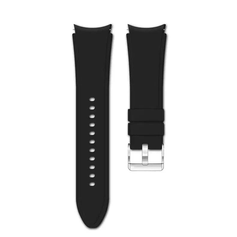 Soft Smooth Silicone Band for Samsung Watch4 | 5 | 6 | 7 Watch4 | 5 | 6 | 7 black Straps & Bands