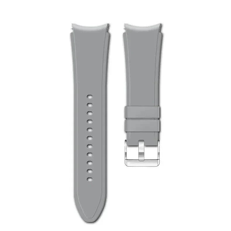 Soft Smooth Silicone Band for Samsung Watch4 | 5 | 6 | 7 Watch4 | 5 | 6 | 7 grey Straps & Bands