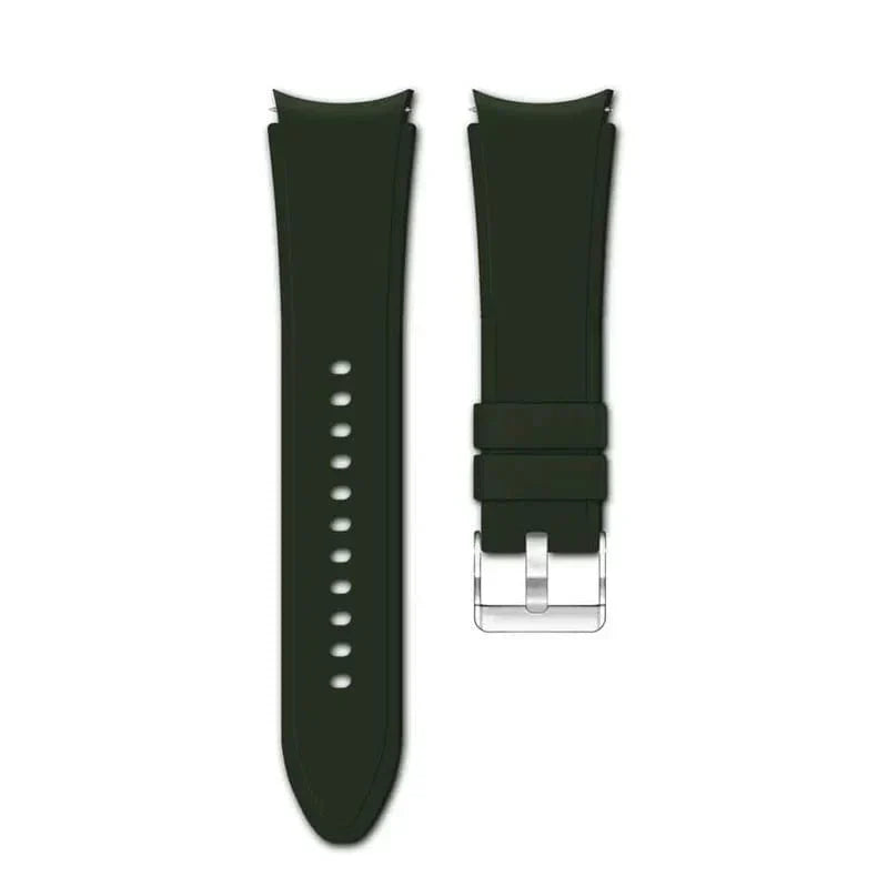 Soft Smooth Silicone Band for Samsung Watch4 | 5 | 6 | 7 Watch4 | 5 | 6 | 7 olive-green Straps & Bands