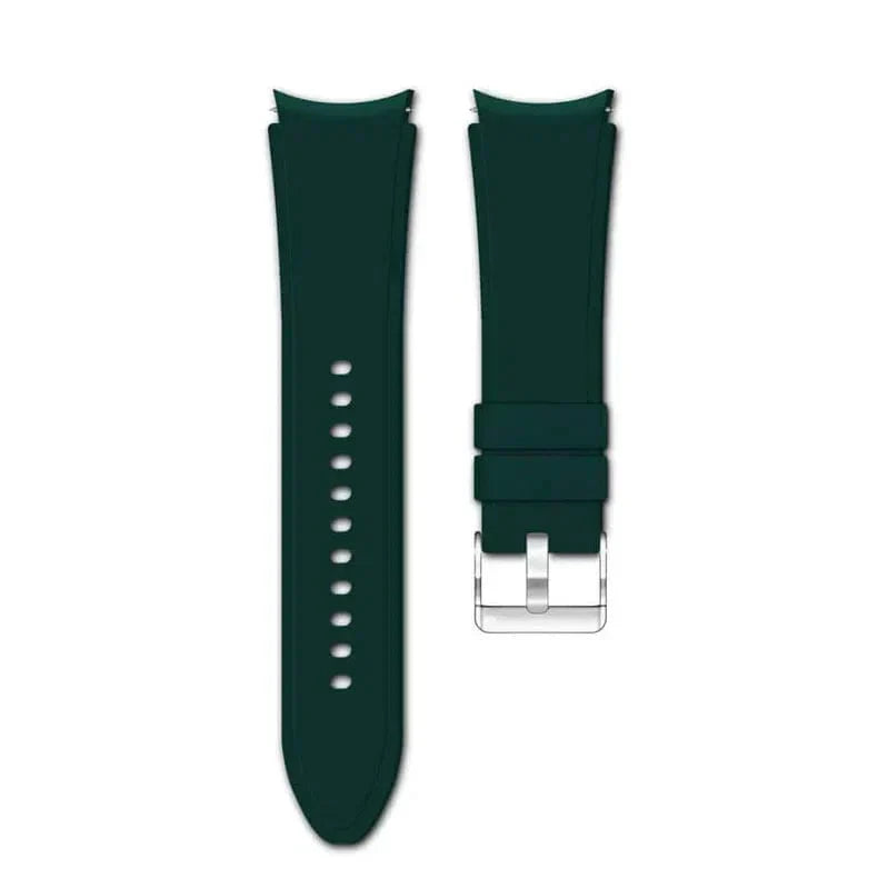 Soft Smooth Silicone Band for Samsung Watch4 | 5 | 6 | 7 Watch4 | 5 | 6 | 7 pine-green Straps & Bands