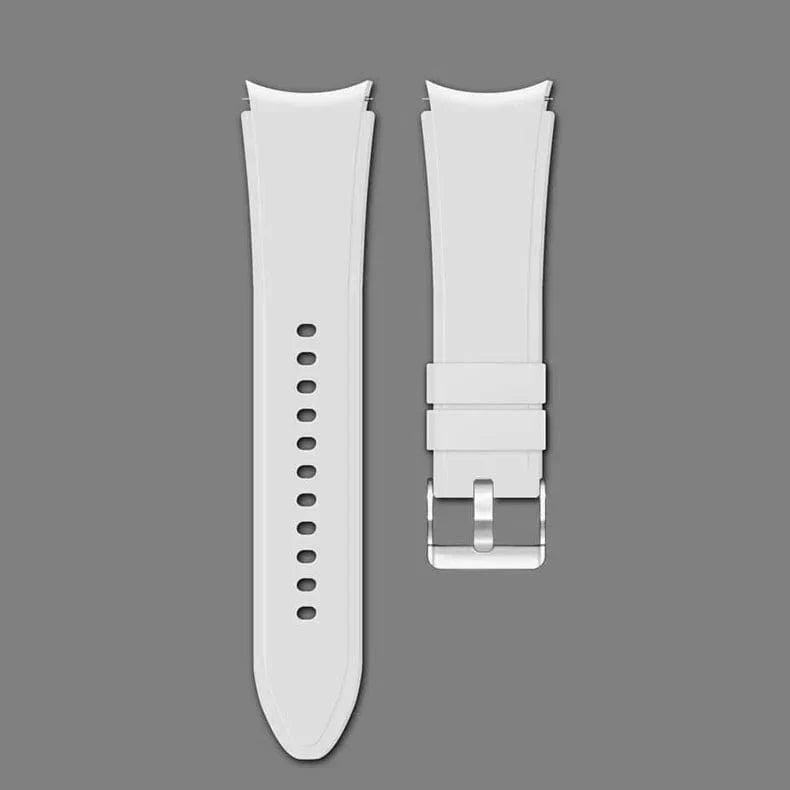 Soft Smooth Silicone Band for Samsung Watch4 | 5 | 6 | 7 Watch4 | 5 | 6 | 7 white Straps & Bands