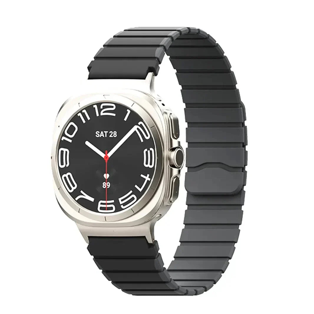 Dual Shade Silicone Soft Sports Band for Samsung Watch Ultra 47mm Watch Ultra 47mm black-grey Straps & Bands