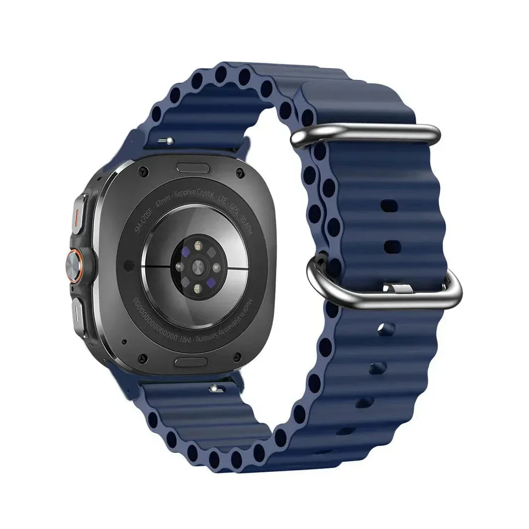 Ocean Silicone Band for Samsung Watch Ultra 47mm Watch Ultra 47mm midnight-blue Straps & Bands