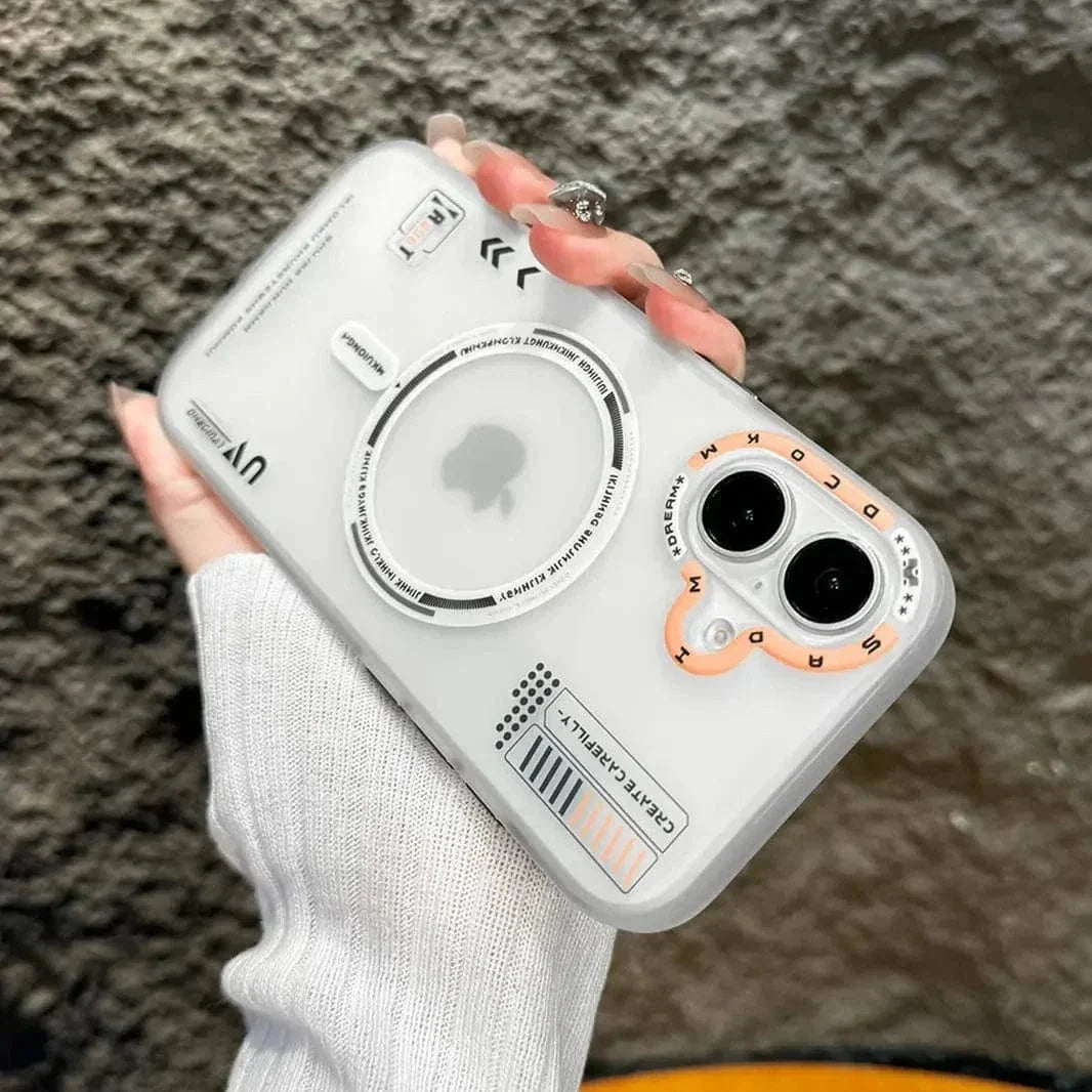Tech Style Magnetic MagSafe Frosted Case for iPhone 15