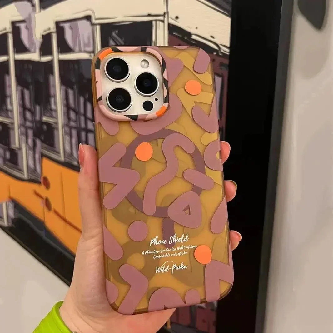 Tech Style Magnetic MagSafe Frosted Case for iPhone 16